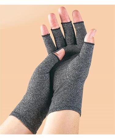 One Compress Bamboo Arthritis Gloves Premium One compres Bamboo Hand Gloves Fingerless Hand Thumb Compression Gloves Gray Spots Medium - Buy Online on GoSupps.com