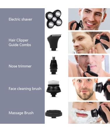 Buy 4D Rotary Electric Shaver for Men - USB Rechargeable Bald Head & Beard Trimmer Kit - 5 in 1 Waterproof Grooming Tool - Buy Online on GoSupps.com