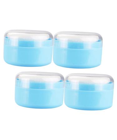 GAFOKI Baby Powder Puff Box - 16 Pcs Blue Plastic Makeup Powder Puff Travel Container - Foundation Dispenser for Baby and Child Body - Buy Online on GoSupps.com