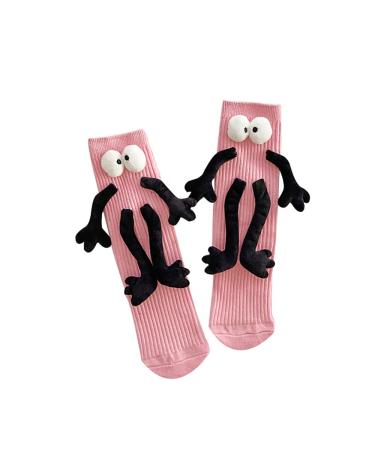 PHILISENMALL Briquet Shape Couple Holding Hands Socks Funny Magnetic Suction 3D Doll Socks for Lovers Couples Husband and Wife