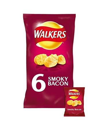 Walkers Walkers Smoky Bacon Crisps 6 x 25g