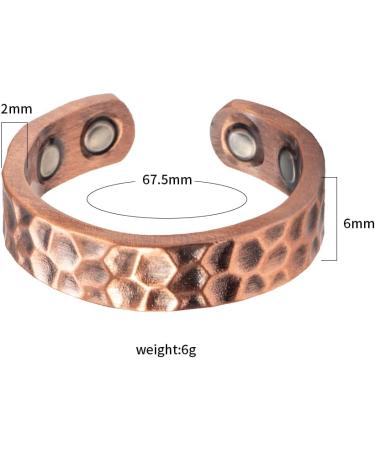 Enermagix Tri Tone 3500 Gauss Magnetic Copper Rings for Men & Women | 99.95% Copper 4 Magnets Adjustable Size | Perfect Womens Day Gift (CPR-0282 S+L) - Buy Online on GoSupps.com