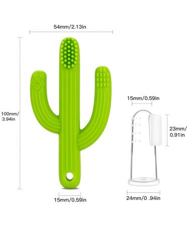 Mr. Van Baby Cooling Bite Ring | 100% Medical Silicone BPA Free FDA Approved Teether & Finger Toothbrush | Cactus Design for 3+ Months - Buy Online on GoSupps.com