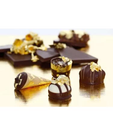 BeePoint 24K Edible Gold Leaf Sheets 10 Pcs - 0.98 x 0.98 for Cake Decorating, Baking, Art & DIY Projects - Gilding, Crafting, Makeup & Home - Buy Online on GoSupps.com