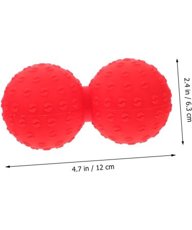 Yoga Massage Ball - Peanuts Silica Gel 12x6.3cm | Red Manual Yoga Ball for Deep Tissue Relief - Buy Online on GoSupps.com
