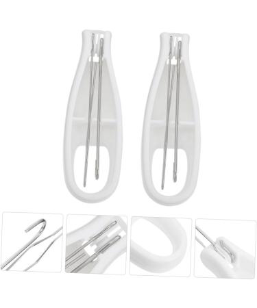 Button Hook Helper 2pcs Clothes Wearing Button Hook Dressing Assistance Tool Button Pulling Wearing Tool Fixed Button Hook 15.5X3X1.5CM White - Buy Online on GoSupps.com