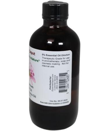Essential Depot Rose Geranium Essential Oil 5% Dilution in Jojoba - 4 fl oz - Essential Oil Protective Amber Glass Bottle with a Safety Sealed Phenolic Screw Cap - Buy Online on GoSupps.com