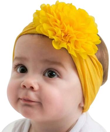 LERTREE 6 PACK Baby Girl's Headbands with Chiffon FLowers Soft Headwraps Caps Infant Head Bands - Buy Online on GoSupps.com