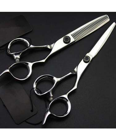 Hair Cutting Scissors 6 Inch Professional Hair Salon Scissors Cutting Barber Make Up Thinning Shears Hairdressing Scissors Set One Color