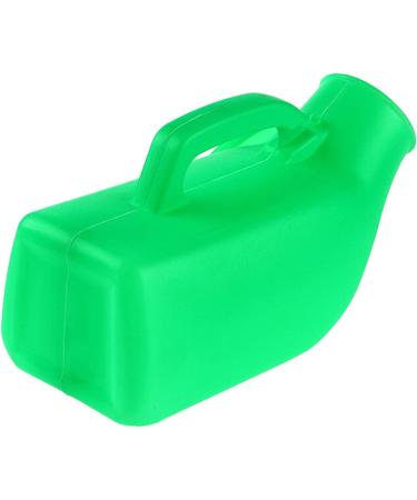 Male Portable Urinal Pee Bottles Home Urinal Potty Thick Firm Urine Bottle with Lid for Men 1200ML- Green Happy - Buy Online on GoSupps.com