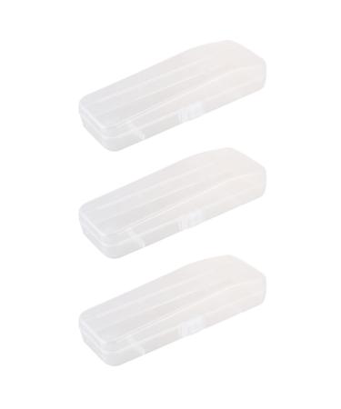 Bassulouda 3 Pieces Double Storage Box Men Shaver Case Shaver Accessories Transparent Holder Storage Art Fabric Case