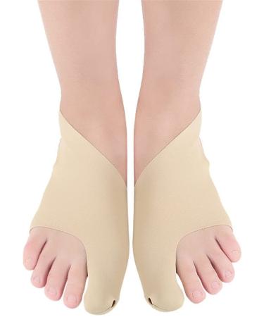1Pair Toe Separator Orthopedic Foot Bunion Splints Corrector Pedicure Socks Hallux Valgus Stretcher Braces Bunion Corrector Straightener (S) Small