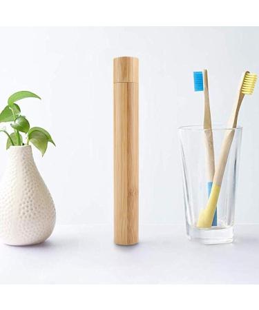 Premium Bamboo Toothbrush Holder | Eco-Friendly Travel Case for Toothbrushes - Buy Online on GoSupps.com