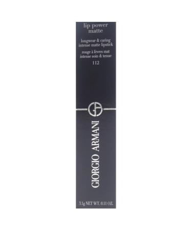 Giorgio Armani Lip Power - Long-Lasting Matte Lipstick 112 Stylish for Women | 0.11 oz | Shop Now - International Shipping Available - Buy Online on GoSupps.com