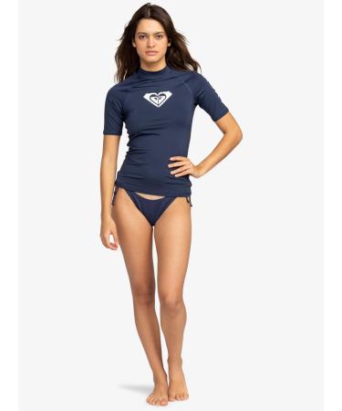 Roxy Whole Hearted UPF 50 Short Sleeve Rashguard for Women - Mood Indigo - International Shipping Available - Buy Online on GoSupps.com