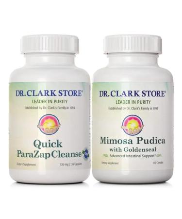 Dr Clark Store Quick para-Zap Cleanse & Mimosa Pudica Powerful Cleanse, Detox Support & Gut Health Formula