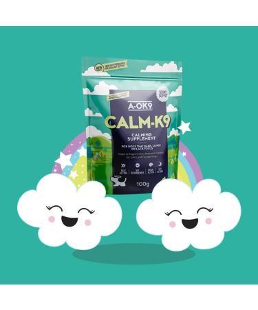 A-OK9 Calm-K9 Calming Supplement for Dogs - Anxiety & Stress Relief | Natural Superfoods | For All Ages & Breeds | 1 Pouch - Buy Online on GoSupps.com