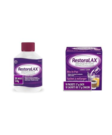 RestoraLAX Powder Laxative Effective Relief No Taste No Grit & Powder Laxative Effective Relief No Taste