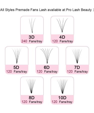 7D-D-0.07 15mm Premade Fans Short Stem Volume Eyelash Extensions | 3D 5D 7D | C D Curl | 9-20mm | Pre-Made Lash Fans - Buy Online on GoSupps.com