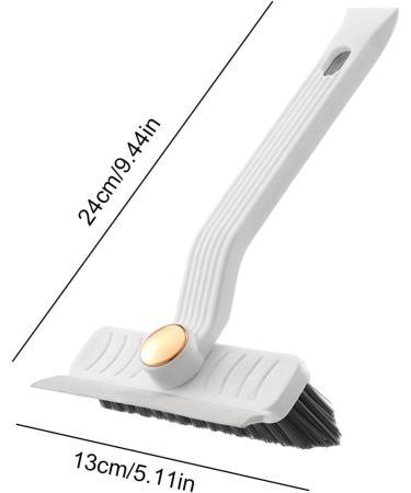 Crevice Brush - Crevice Cleaner Brush | 360-Degree Rotatable Kitchen Squeegee Brush | Kitchen Squeegee Brush With V-Shaped Bristles| Multifunctional Cleaning Brush For Tiles Mirrors Home And Apartme White - Buy Online on GoSupps.com
