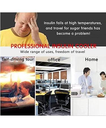 Mini Portable Medicine Small Fridge Insulin Cooled Flat Box Portable Car Fridge for Travel Cool Box Airplane Car Family No Battery - Buy Online on GoSupps.com