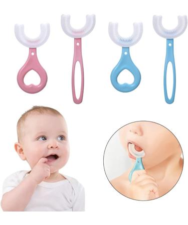 360 U-Shaped Children s Toothbrush - 4 Pack Soft Silicone Bristles for Ages 2-12 | All-Round Cleaning - Buy Online on GoSupps.com