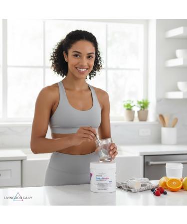 Livingood Daily Creatine + Magnesium Powder Unflavored | 5g Micronized Creatine Monohydrate with Magnesium for Energy Muscle Recovery & Performance | 30 Servings - Buy Online on GoSupps.com