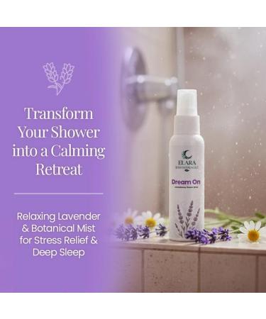 Elara Essentials LLC Dream On Aromatherapy Shower Spray Relaxing Lavender & Botanical Mist Calming Aromatherapy for Shower Sleep & Stress Relief 2oz - Buy Online on GoSupps.com