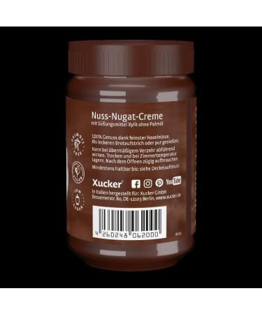 Xucker Hazelnut Nougat Cream (Xylitol) - Vegan Palm Oil Free Low Sugar Delight - Shop Internationally! - Buy Online on GoSupps.com