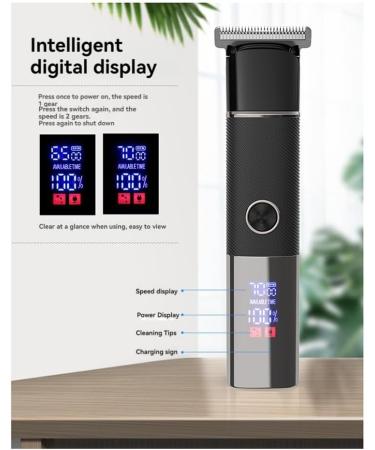 AuntYou Electric Trimmer for Men'S Groin Hair Versatile Body Groomer Digital Display Waterproof Hair Trimmer - Buy Online on GoSupps.com