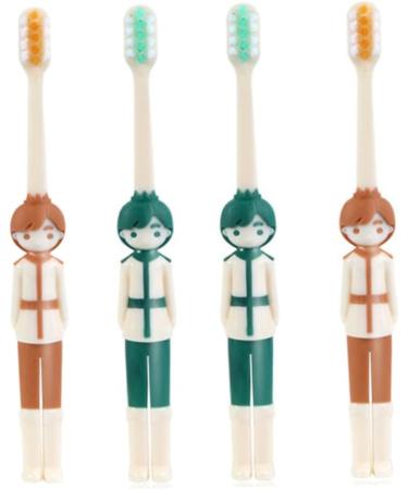 Housoutil 12 Pcs Children's Manual Toothbrush Set - Travel-Friendly Oral Care for Kids with Rubber Protection Accessories - Buy Online on GoSupps.com