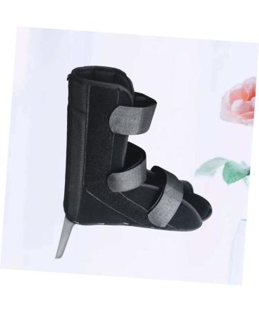 Ankle Fixed Shoes for Strain Care | Adjustable Ankle Brace Support & Medical Boot for Sprains - Black - Buy Online on GoSupps.com