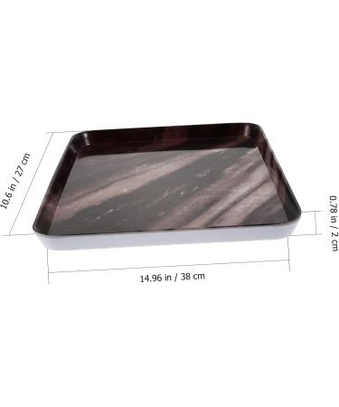 Alipis 1pc Kitchen Trays Fast Plates Plate Storage Dessert Vanity Pattern Restaurant Organizer Home Marble 30X21.5X1.8CM White - Buy Online on GoSupps.com