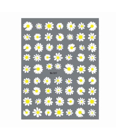 Nail Decorations Sunflower Daisy Designs Self-adhesive Nail Art Sticker Flowers Nail Sticker Nail Jewelry Accessories Nail Art Decorations(2) Style2