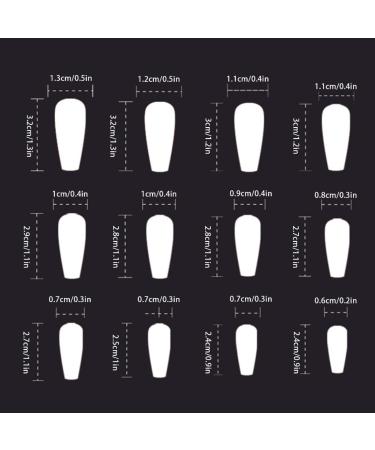 24x Long Coffin False Nails Halloween Skull Wearable French Ballerinas Fake Nails Press On Full Cover Manicure Nail Tips - Buy Online on GoSupps.com