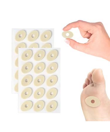 MGUTOD Soft Foam Callus Cushions Round - Corn Cushion Pads Self Stick Adhesive 75 Count Sticker Callus Pads Reducing Rubbing Cushions for Pain Relief Toes (Beige)
