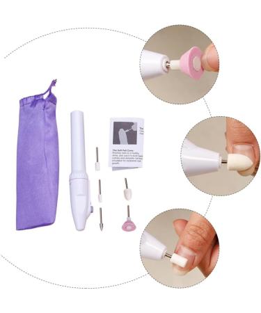 Ipetboom 1set Nail Polisher Professional Nail File Professional Electric Nail Kit Battery Nail Sander Electric Manicure File Hair Double Bun Mini Abs Manicure Tools White - Buy Online on GoSupps.com