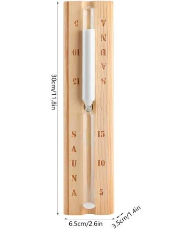 Sauna Hourglass - 15 Minute Sand Timer for Sauna Rooms & Offices | Wooden Timer with 5 & 10 Minute Scale - Buy Online on GoSupps.com