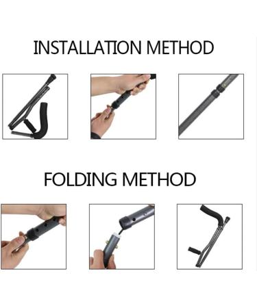 Adjustable Folding Crutch for Adult Ergonomic Fashion Design and Comfortable Handle Portable Crutch for and Storage for Height 145-180cm (Size : 1 Count) Anniversary Lucky Star 1 Pair - Buy Online on GoSupps.com