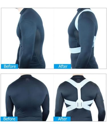 Back Posture Corrector Belt - Clavicle & Spine Support for Slouching - Unisex Gray | Improve Posture & Comfort - Buy Online on GoSupps.com