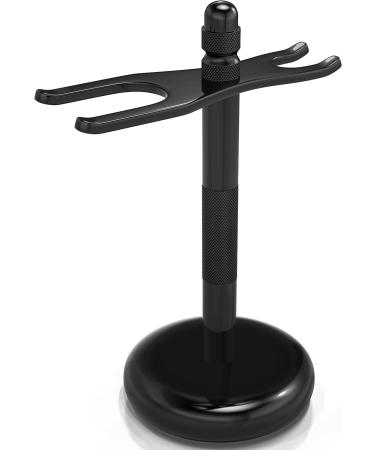 Favali razor plane stand dark chrome shaving brush holder compatible with safety razor cartridge razor and disposable razor - shaving rack bracket for shaving brushes and razors - Buy Online on GoSupps.com