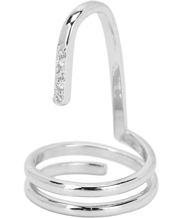 TYCIONG Decorative Nail Ring Fashion Fingertip Jewelry Nail Art Ring Ladies Wearing Nail Accessories (3050 platinum) - Buy Online on GoSupps.com