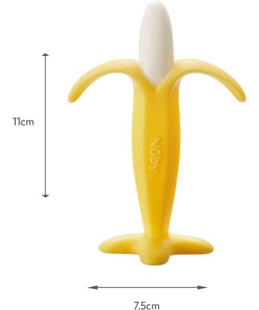 Nuby Banana Teether | BPA-Free | Easy Grip | Suitable from 3 Months+ | Single Size - Buy Online on GoSupps.com