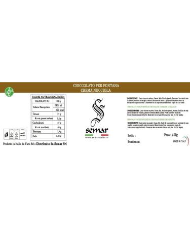 Chocolate Gianduia - Liquid - for chocolate fountains 2 kg - Buy Online on GoSupps.com