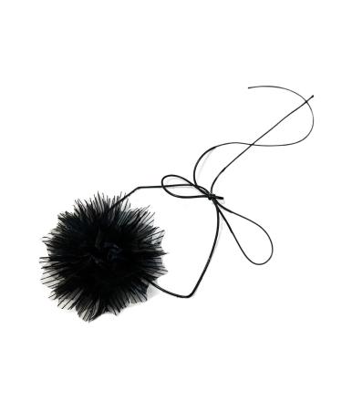 Oralgo's necklace with 3D flower trailer artificial collarbone fashionable flower flower choker for wedding party jewelry black