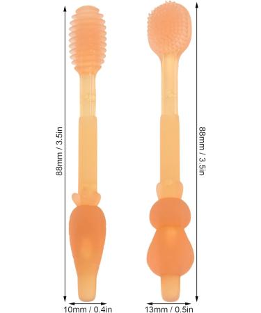 Toddler Toothbrush Set | Soft Bristles & Cartoon Design | Liquid Silicone | Perfect for Ages 0-3 - Buy Online on GoSupps.com