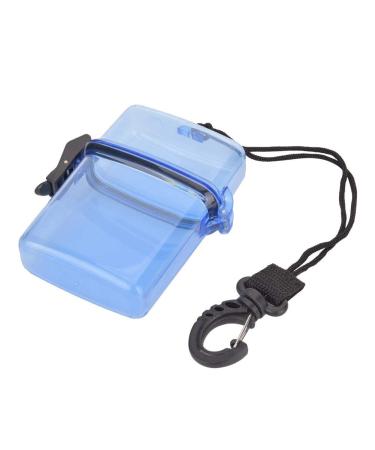 T best Diving Dry Box, Underwater Plastic Transparent Floating Watertight Case Waterproof Diving Sealing Dry Storage Box with Rope Hook for Surfing Canoe Kayak(Transparent Blue)