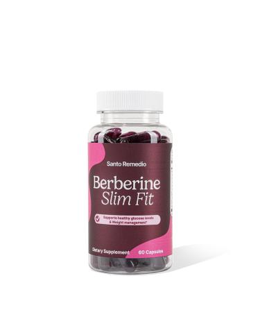 Santo Remedio Berberine Dietary Supplement Vegetarian No Added Sugar 60 Capsules 30 Servings.