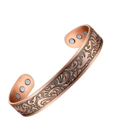 Copper Bracelet Used for Arthritis - a Pure Copper Magnetic Bracelet with 6 Magnets for Men and Women to Effectively Relieve Joint Pain