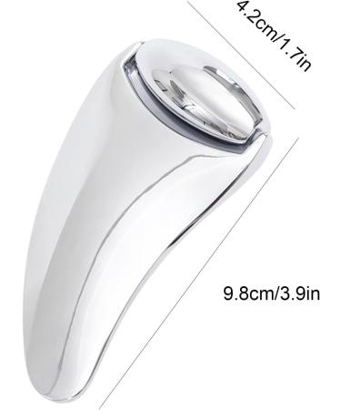 Manual Face Roller Guasha Face Roller - Metal Face Sculpting Tool | Beauty Roller for Women Facial Firming Tool for Neck Chin Eyes Cheekbones and Brake Silver Scraper Board + Silver Roller - Buy Online on GoSupps.com
